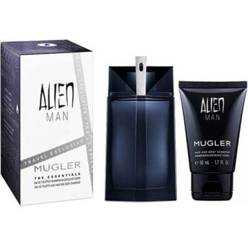 Set cadou Thierry Mugler Alien Man (Continut set: 50 ml Apa de Toaleta + 50 ml Gel de dus)