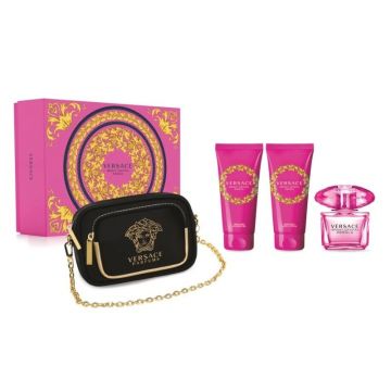 Set Cadou Versace Bright Crystal Absolu, Apa de Parfum (Concentratie: Apa de Parfum, Gramaj: 90 ml Apa de Parfum + 100 ml Gel de Dus + 100 ml Lotiune de corp + Geanta) de firma original