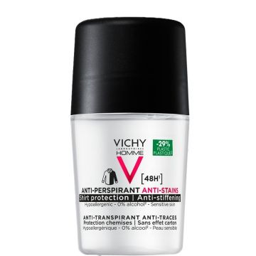 Deodorant roll-on antiperspirant pentru barbati eficacitate 48h Vichy, 50 ml (Concentratie: Roll-On, Gramaj: 50 ml)