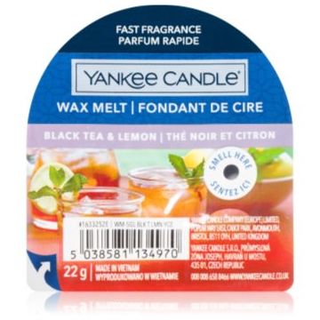 Yankee Candle Black Tea & Lemon ceară pentru aromatizator Signature