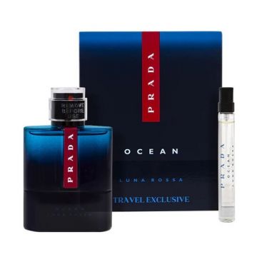 Set Prada Luna Rossa Ocean, Apa de Parfum, Barbati, 100 ml + 10 ml Set Prada Luna Rossa Ocean, Apa de Parfum, Barbati, 100 ml + 10 ml