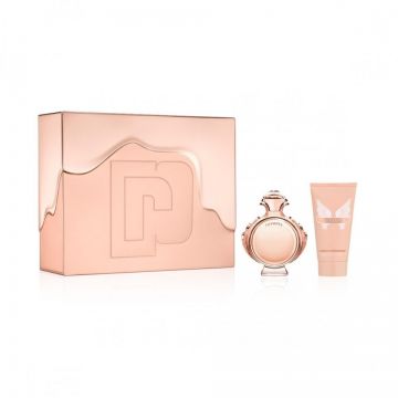 Set Cadou, Paco Rabanne Olympea, Apa de Parfum (Continut set: 80 ml Apa de Parfum + 100 ml Lotiune de corp)